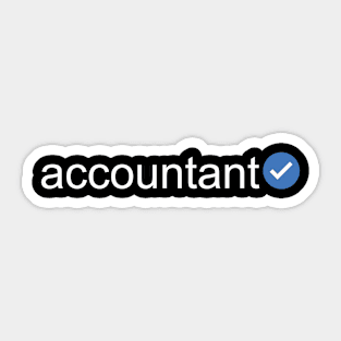 Verified Accountant (White Text) Sticker